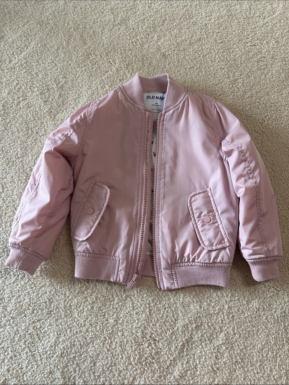 Old Navy Light Pink Kids Bomber Jacket